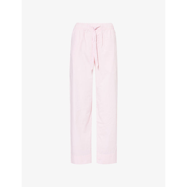 Tekla Striped drawstring-waistband straight-leg mid-rise organic-cotton pyjama trousers