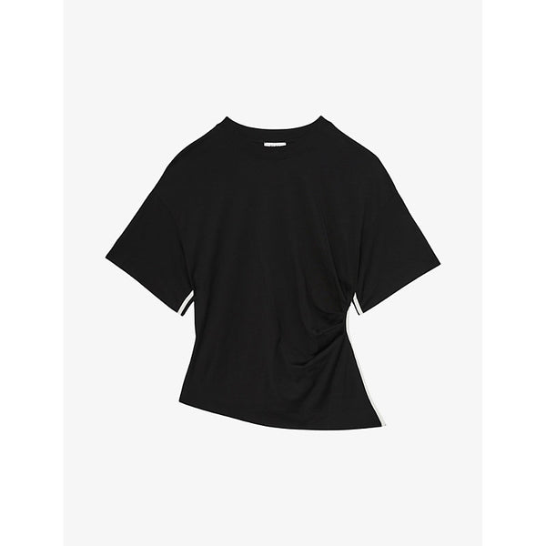 Reiss Audrey contrast-trim jersey T-shirt