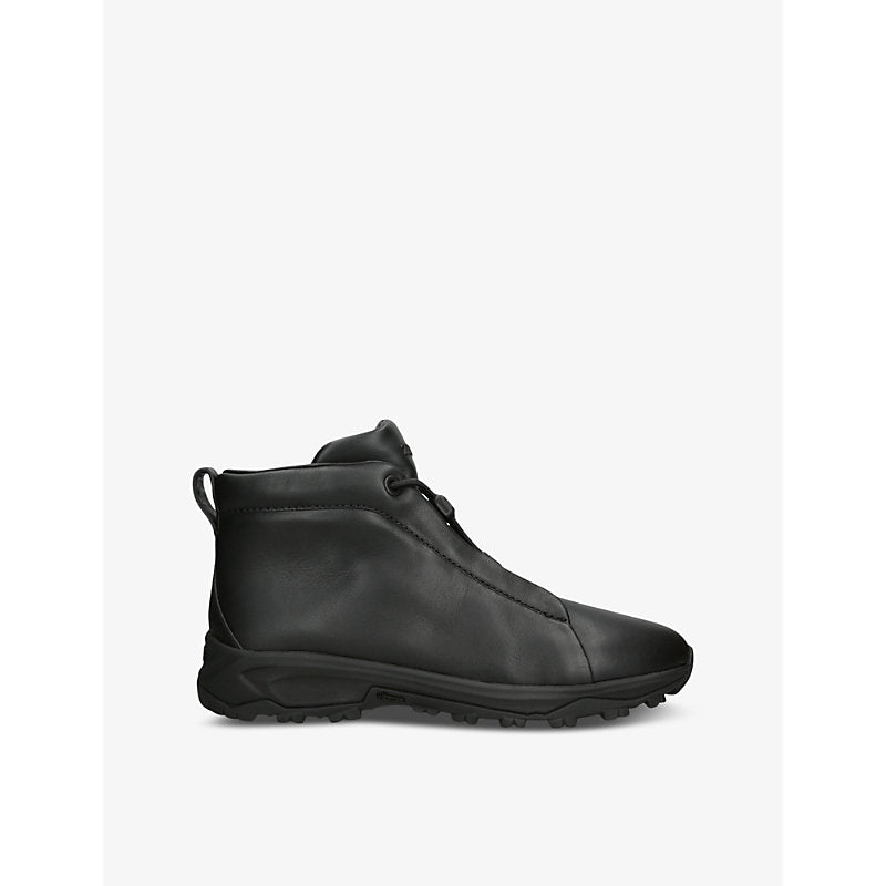 Ermenegildo Zegna Triple Stitch Vetta leather high-top trainers