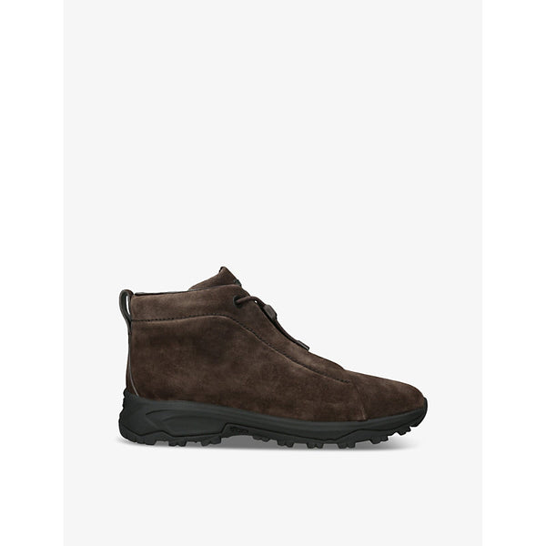 Ermenegildo Zegna Triple Stitch Vetta suede high-top trainers | Ermenegildo Zegna