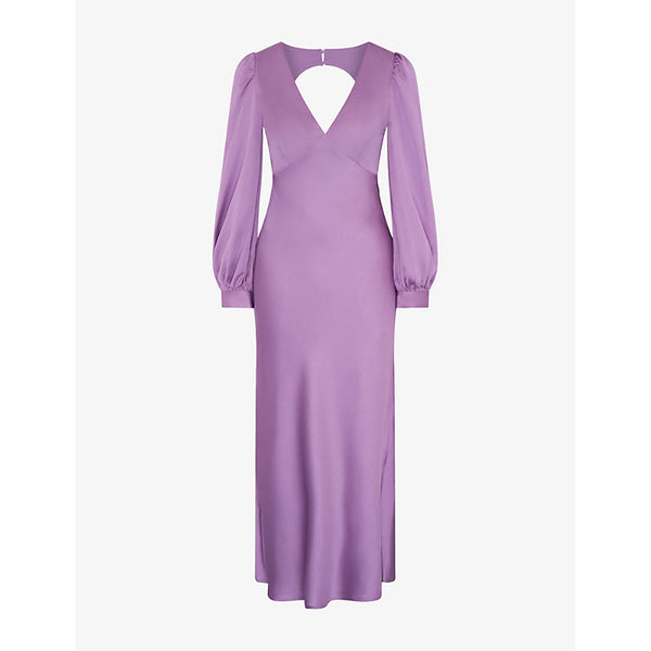 Omnes Francoise V-neck long-sleeve recycled-polyester maxi dress