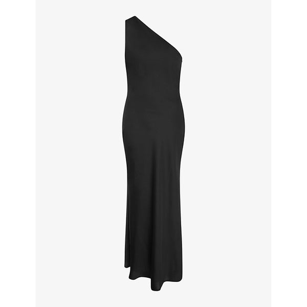 Omnes Uma one-shoulder recycled-polyester satin maxi dress | OMNES