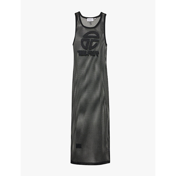 Telfar Ringer brand-patch sleeveless mesh maxi dress | TELFAR