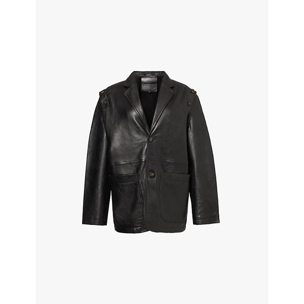 Telfar Convertible oversized leather blazer