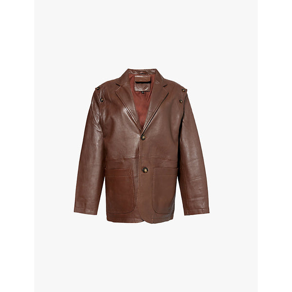 Telfar Convertible oversized leather blazer