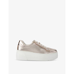 Dune Episode flatform metallic-leather low-top trainers | Dune