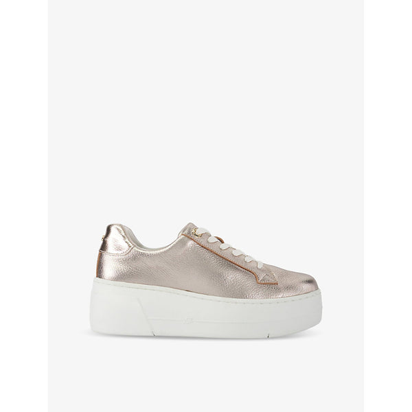 Dune Episode flatform metallic-leather low-top trainers | Dune