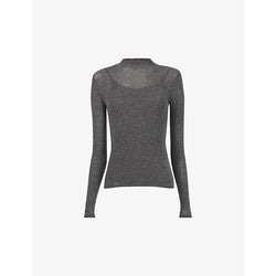 Womens Leem High-neck long-sleeve wool jumper