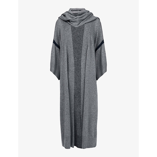 Leem Scarf long-sleeve maxi knitted cardigan