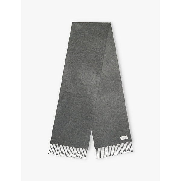 Johnstons Fringed brushed-cashmere scarf