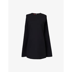 Gucci Brand-embroidery sleeveless wool mini dress | GUCCI