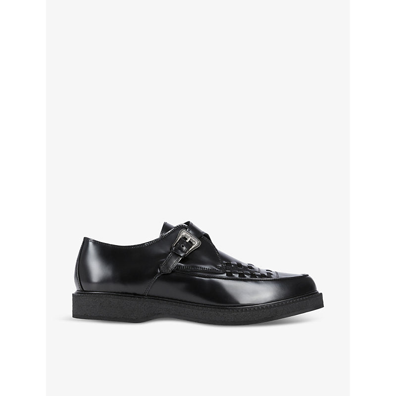 The Kooples Buckle-embellished leather Derby shoes | The Kooples