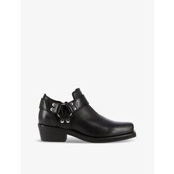 The Kooples Hardware-embellished heeled leather ankle boots | The Kooples