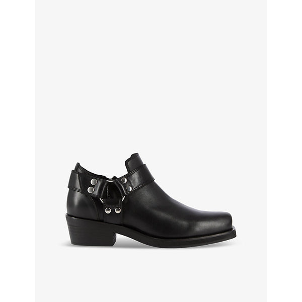 The Kooples Hardware-embellished heeled leather ankle boots | The Kooples