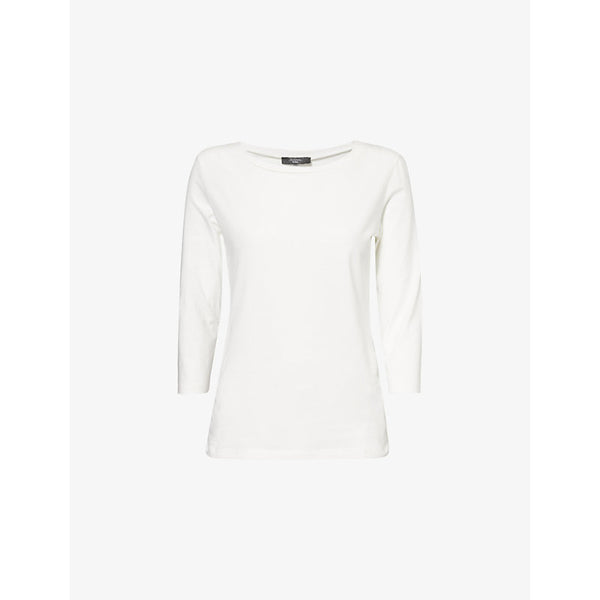 Weekend Max Mara Multia quarter-sleeve cotton-jersey T-shirt