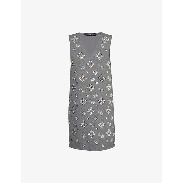 Weekend Max Mara Sequin-Embellished Sleeveless Jersey Mini Dress