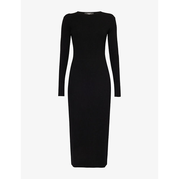 Weekend Max Mara Tuono long-sleeve crewneck, stretch-knit midi dress