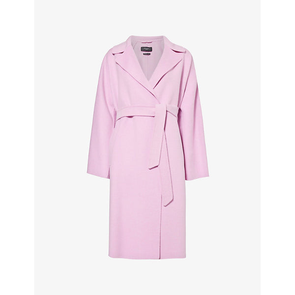 Weekend Max Mara Wrap belted brushed wool-blend coat