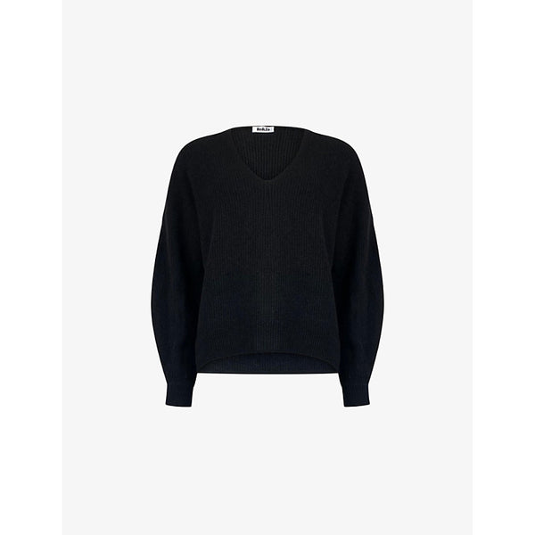 Ro&Zo V-neck ribbed knitted jumper