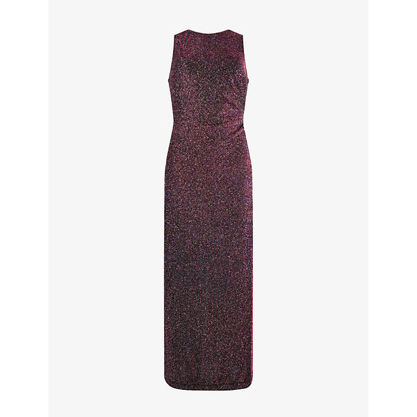 Ro&Zo Gabriela sparkle column woven midi dress