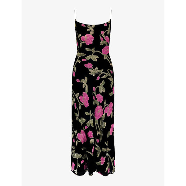 Ro&Zo Matilda floral velvet maxi dress