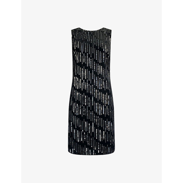 Ro&Zo Lucille embellished stretch-woven mini dress