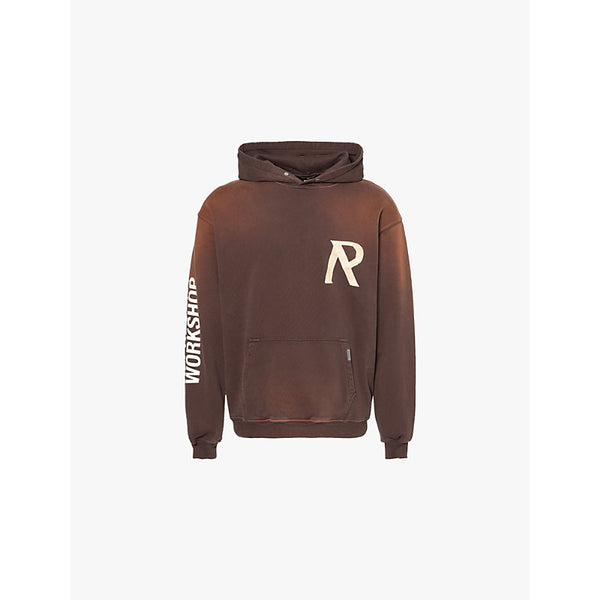 Represent Initial oversized cotton-jersey hoody