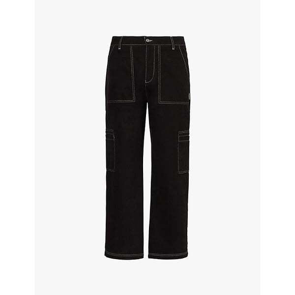 Represent straight-leg cotton-twill trousers