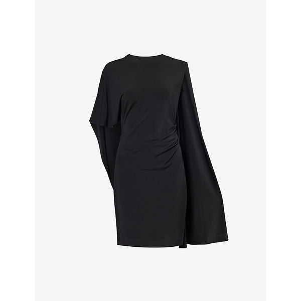 Stella Mccartney Cape ruched stretch-woven mini dress | STELLA MCCARTNEY