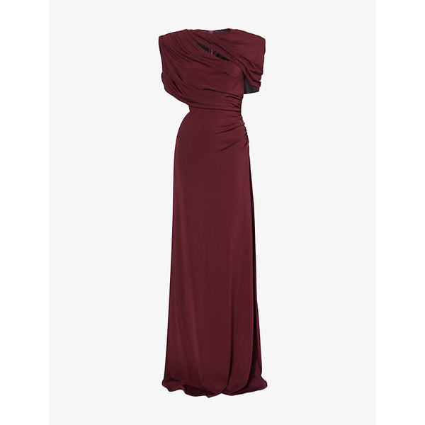 Stella Mccartney Draped open-back stretch-satin maxi dress | STELLA MCCARTNEY