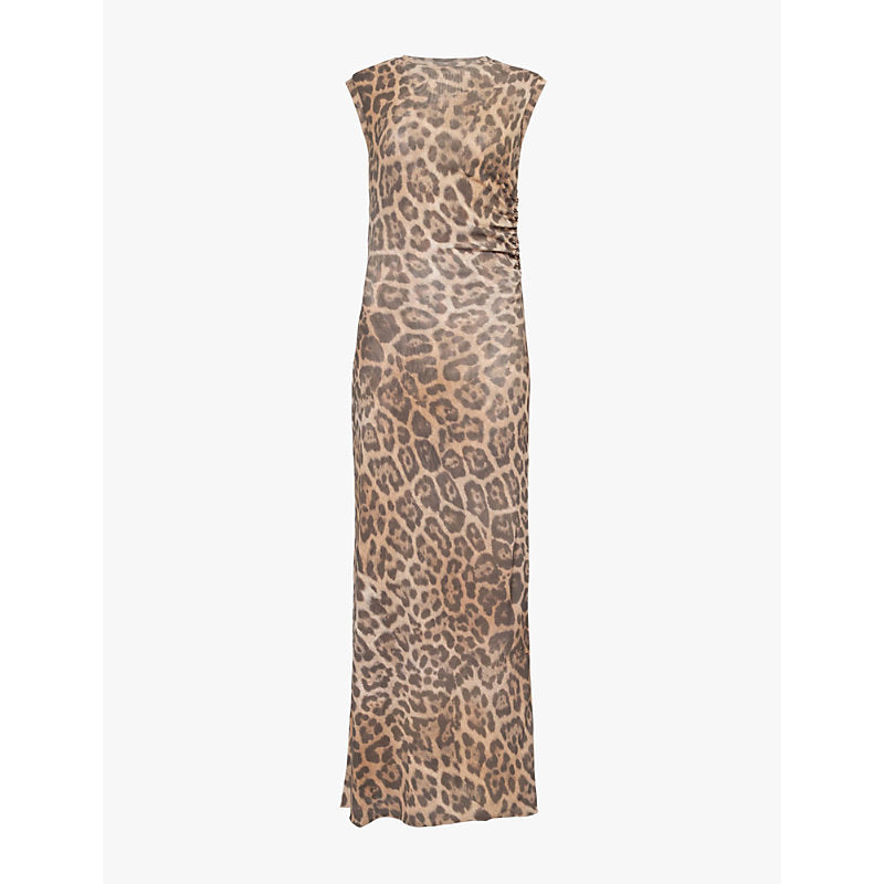 Stella Mccartney Leopard sleeveless woven midi dress | STELLA MCCARTNEY