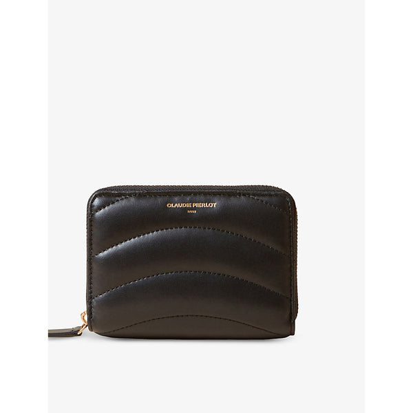 Claudie Pierlot Logo-embossed quilted leather wallet