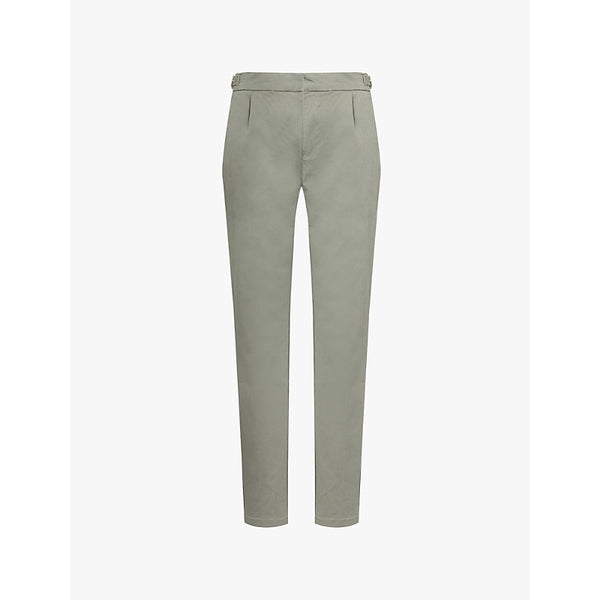  Arne Side Adjuster branded-hardware tapered-leg tailored-fit stretch-cotton trousers