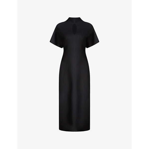 Ro&Zo Ponte cut-out stretch-woven midi dress