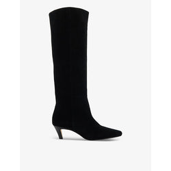 Dune Slink square-toe suede knee-high boots | Dune