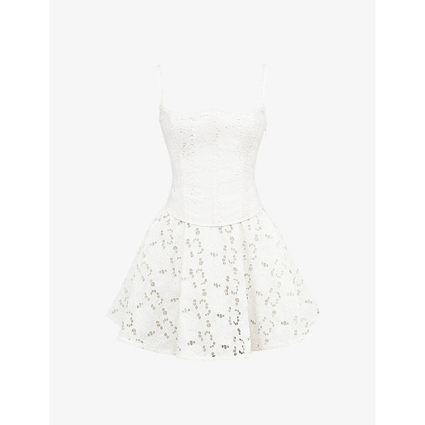 House of CB Elara broderie-anglaise cotton mini dress