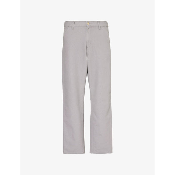 Carhartt WIP Single Knee Brand-Patch Straight-Leg Relaxed-Fit Organic-Cotton Trousers