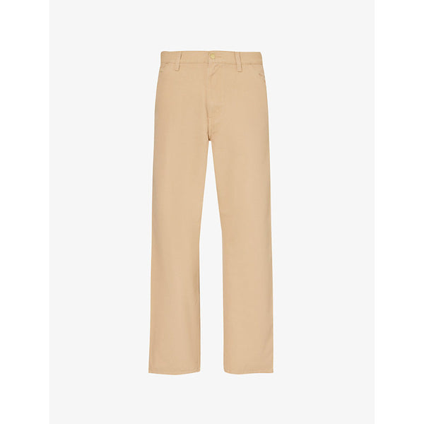 Carhartt WIP Brand-Patch Straight-Leg Regular-Fit Cotton-Canvas Trousers