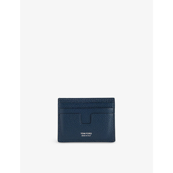 Tom Ford Brand-foiled leather cardholder