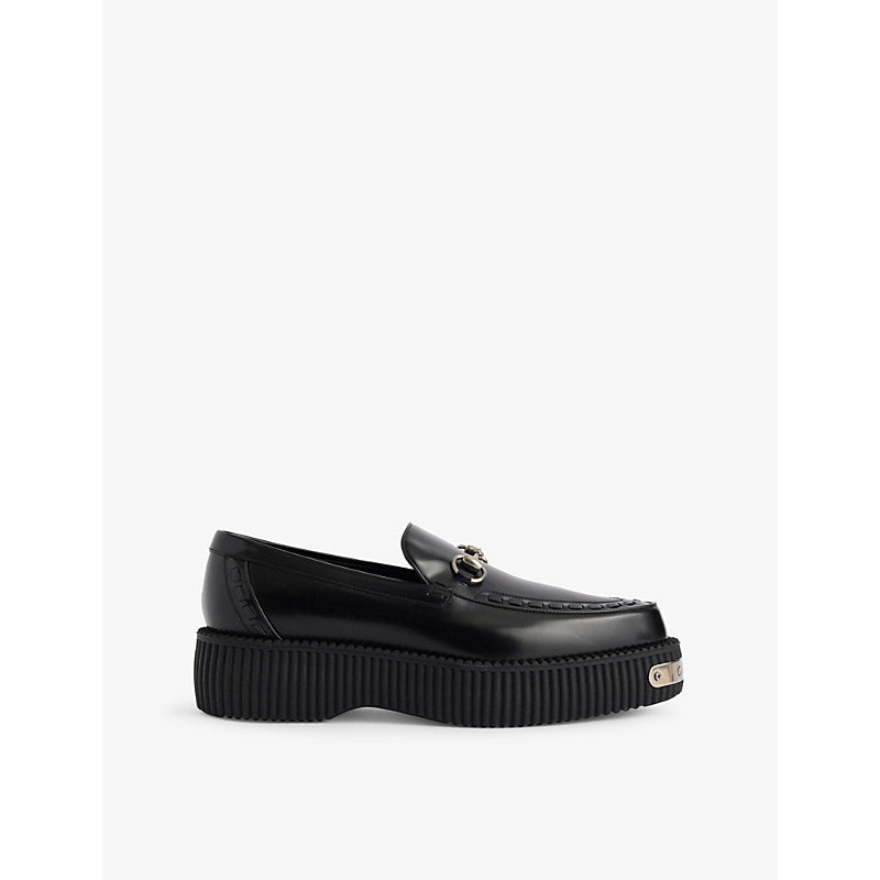 Gucci Damien horsebit platform-sole leather loafers | Gucci