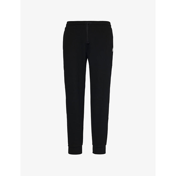 Emporio Armani Drawstring-waistband tapered-leg relaxed-fit stretch-woven jogging bottoms