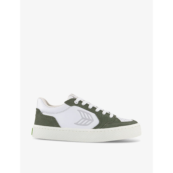 Cariuma Valley branded leather and suede low-top trainers | Cariuma