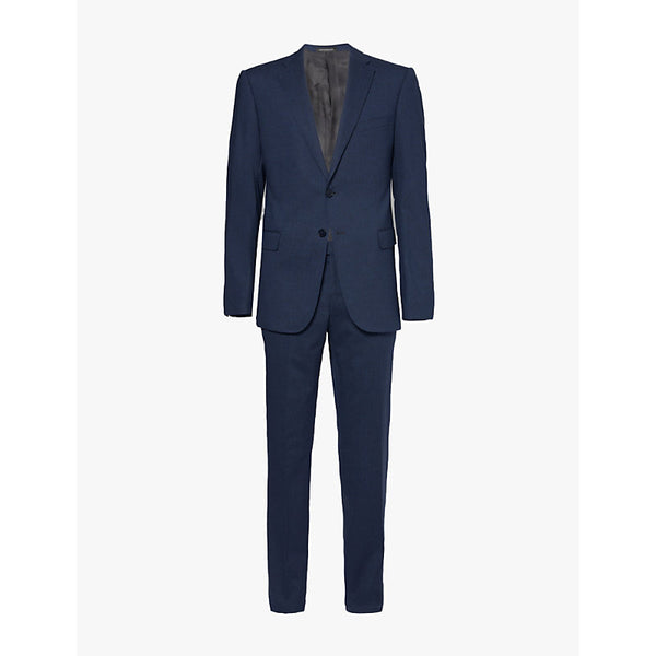 Emporio Armani Travel single-breasted regular-fit stretch-wool blend suit