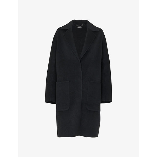 Whistles Cassie revere-collar double-face wool-blend coat