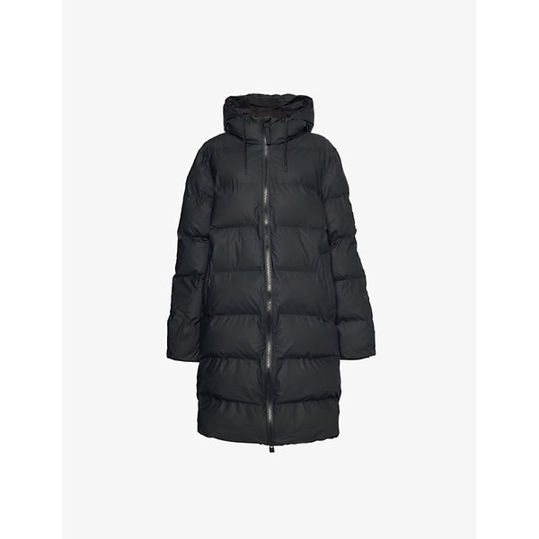 Rains Alta hooded long puffer jacket