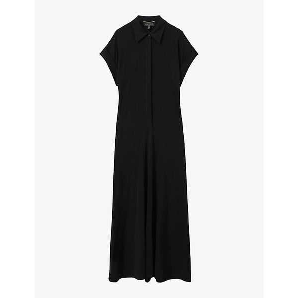 Reiss x Atelier Alexandra polo-collar jersey maxi dress