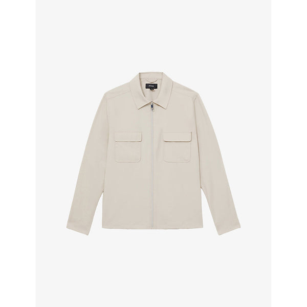 Reiss Ascend patch-pocket woven overshirt