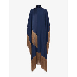 Taller Marmo Mrs Ross fringed-trim woven kaftan | TALLER MARMO