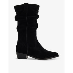 Dune Pathway slouch calf-length suede boots | Dune