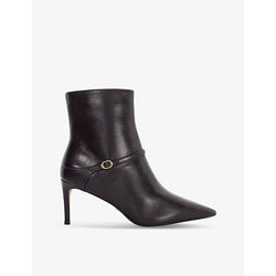 Dune Olene pointed-toe heeled leather ankle boots